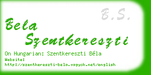 bela szentkereszti business card