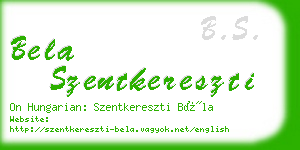 bela szentkereszti business card